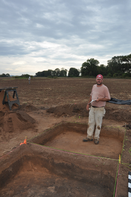 Mike excavating Feature 2