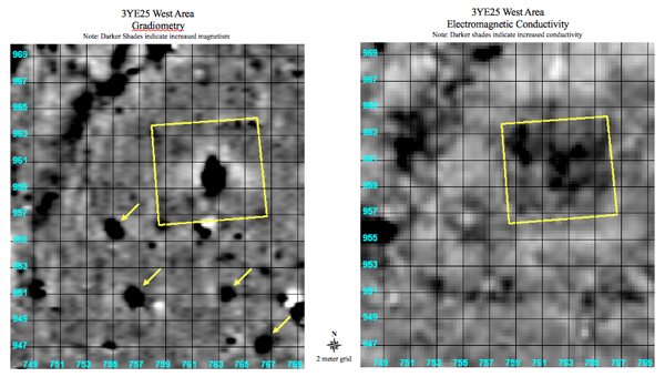 Combined gradiometry and conductivity imagery for House 3