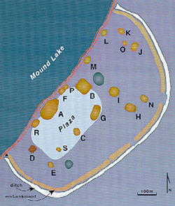 Plan view of Toltec Mounds