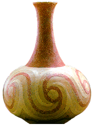 Painted Mississippian ceramic bottle