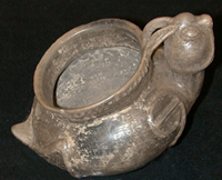 Ceramic rabbit effigy jar