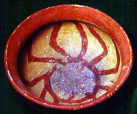 Ceramic bowl with spider motif