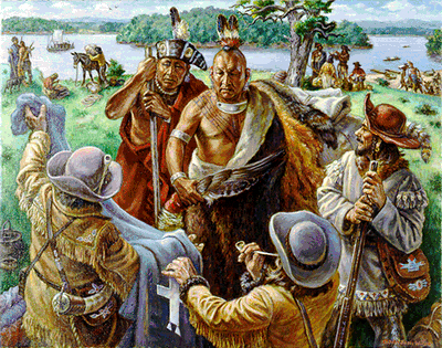 Osage Traders by Charles Banks Wilson. Courtesy of the artist.