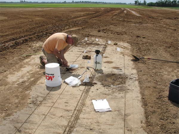 Excavating post holes