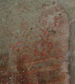 Petit Jean Painted style diamond pictographs