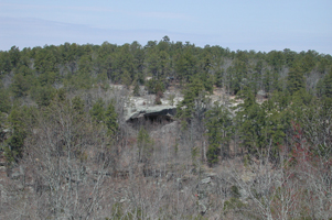 Landscape view of rock art site