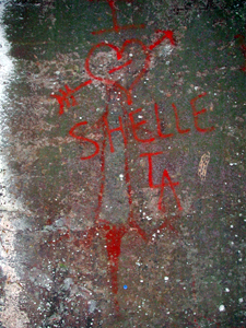 Same image covered with graffiti