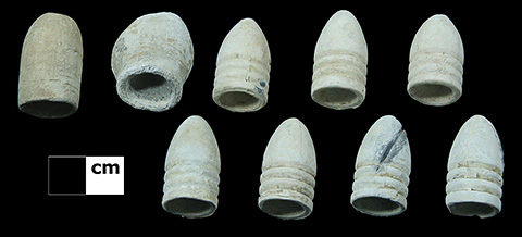 Small arms ammunition recovered from the Elkins Ferry Civil War site. Small arms ammunition recovered from the Elkins Ferry Civil War site.