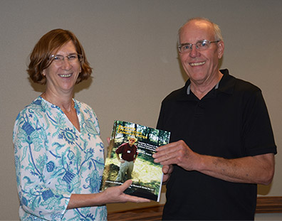 RS67 volume editor Mary Beth Trubitt with ARAS Director emeritus Tom Green. RS67 volume editor Mary Beth Trubitt with ARAS Director emeritus Tom Green.