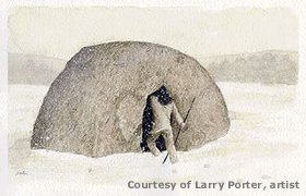 Paleoindian shelter, by Larry Porter