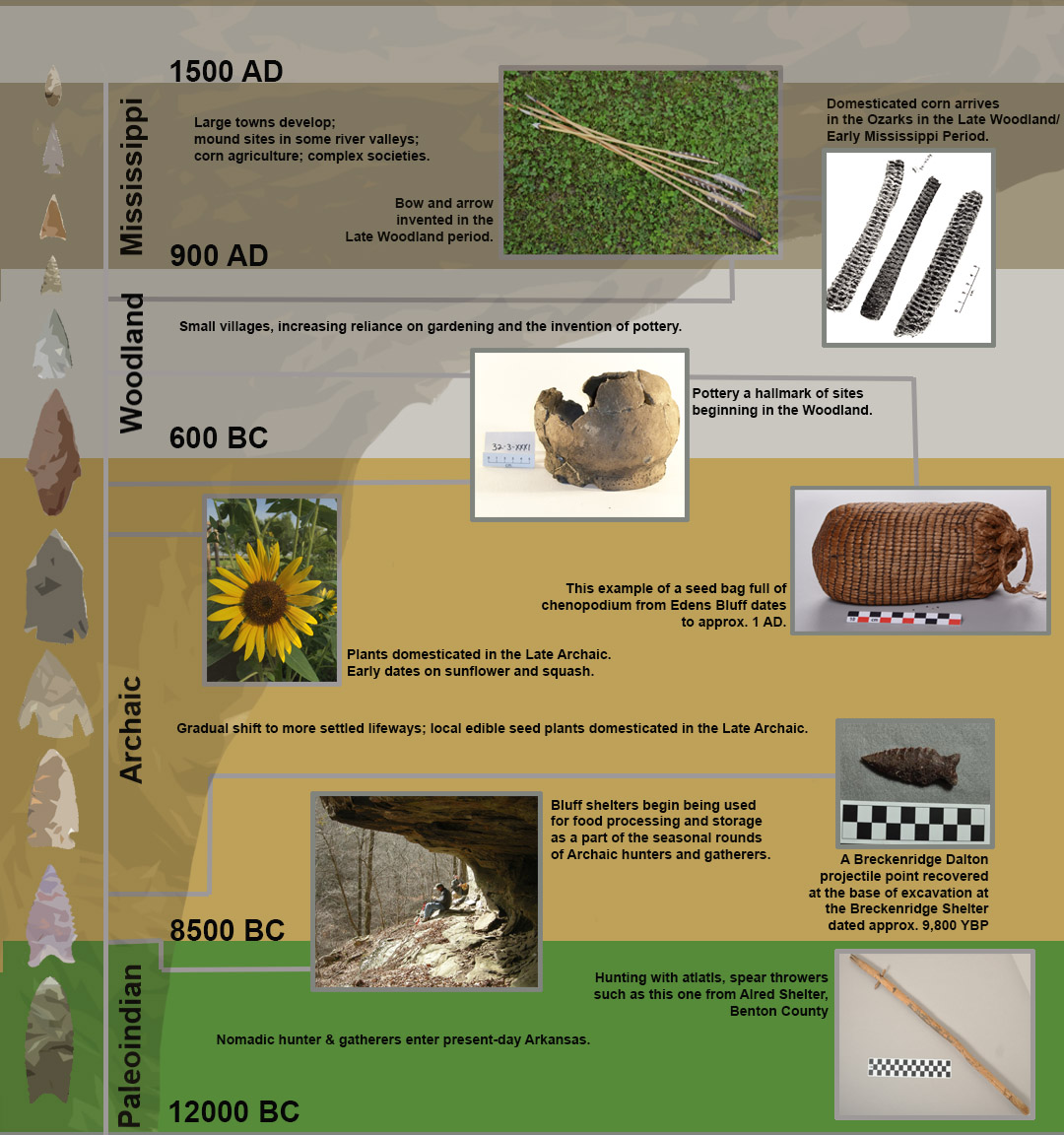 Color timeline with artifacts next to the dates.