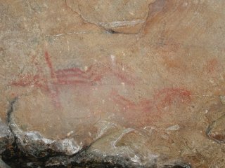 Petit Jean Painted style pictograph