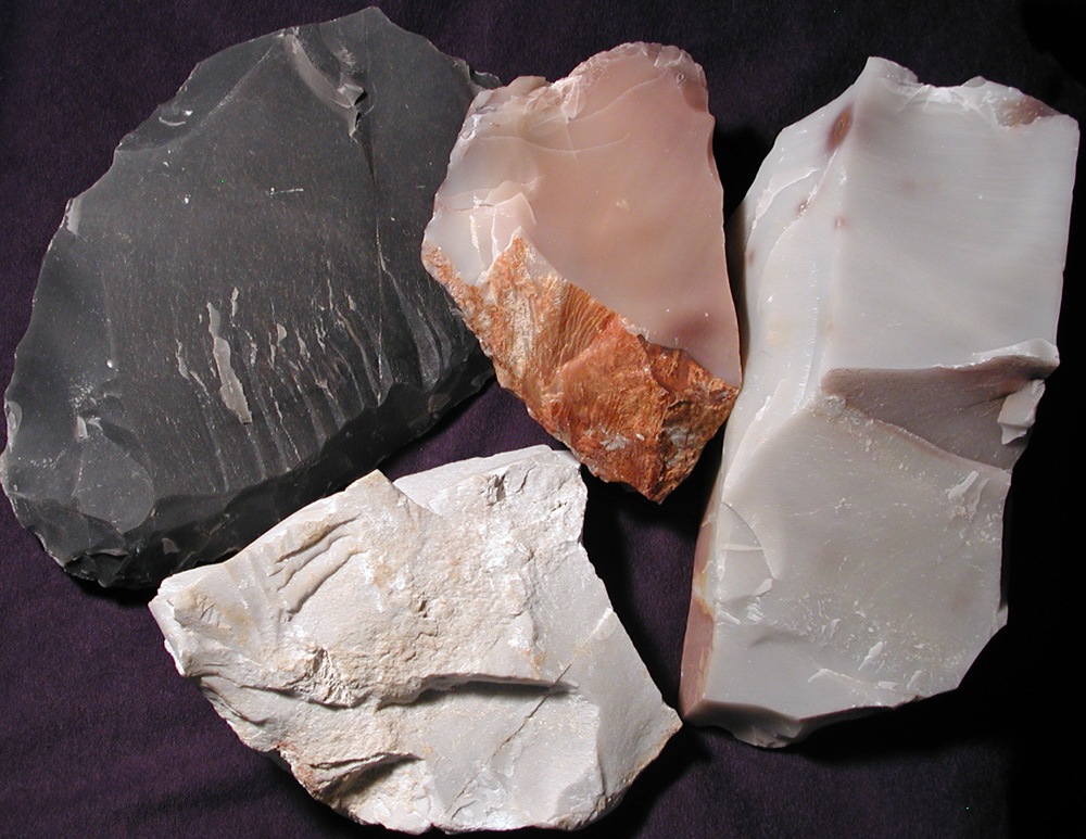 Now used for whetstones, Arkansas novaculite was chipped into a variety of sharp-edged tools by Indians in this region. 