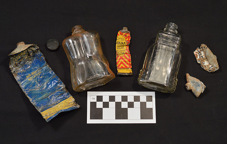 Personal artifacts recovered from the Officer’s Compound.