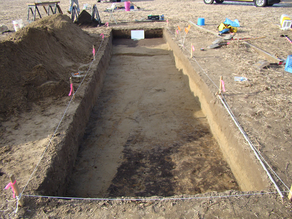 The trench looking NW