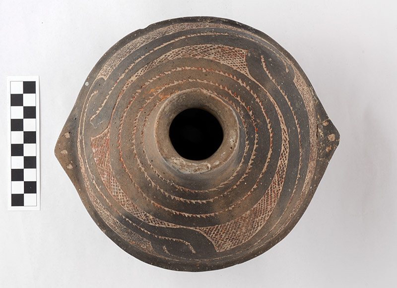 Top view of design on compound bottle (JEC Hodges Collection, 77-1/X-328, unknown provenience).