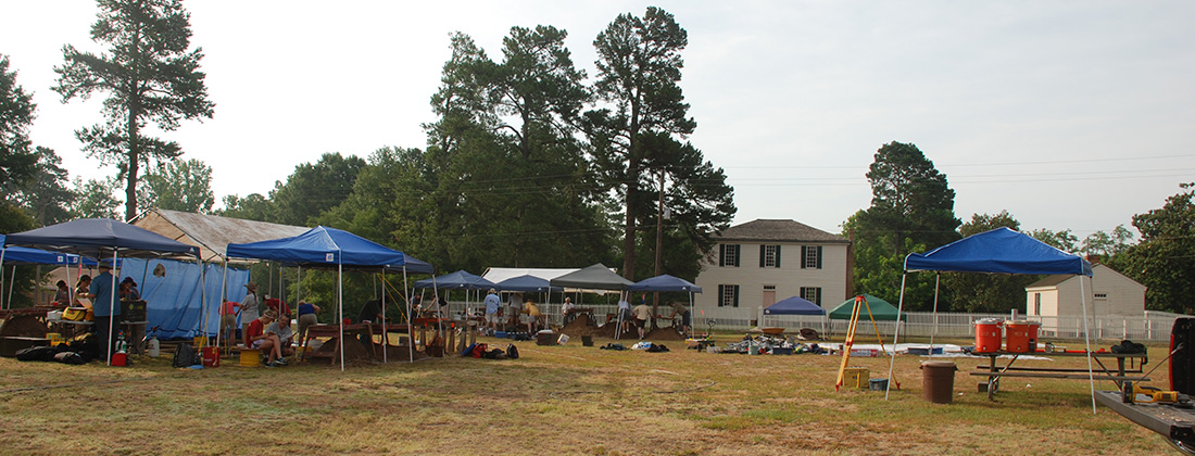 Excavations in Historic Washington State Park in southwestern Arkansas, 2011.