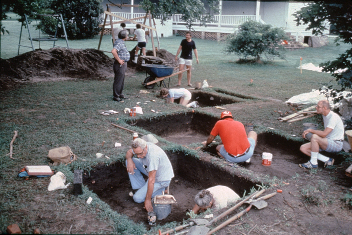 1981 excavations at the Sanders House site, Old Washington State Park.