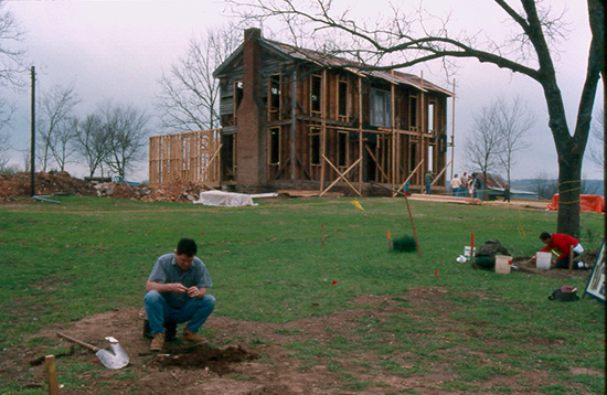 Excavations at Wilson Plantation in Washington County, 1994.