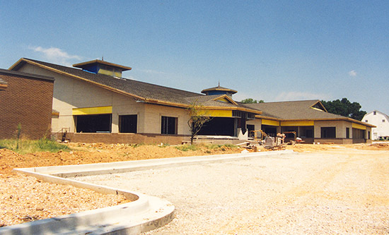 The new ARAS building under construction in 1998.