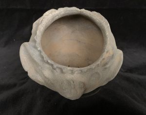 Interior view of the 3d printed replica Mississippian frog effigy pot mentioned in the above article.