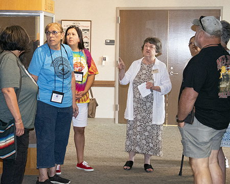 Ann with Quapaw elders at the ARAS Coordinating Office in Fayetteville. 