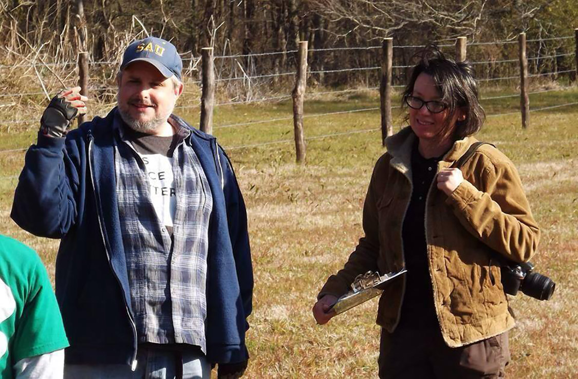 Jodi Barnes at Taylor House with Jamie Brandon. Photo by Carl Drexler.